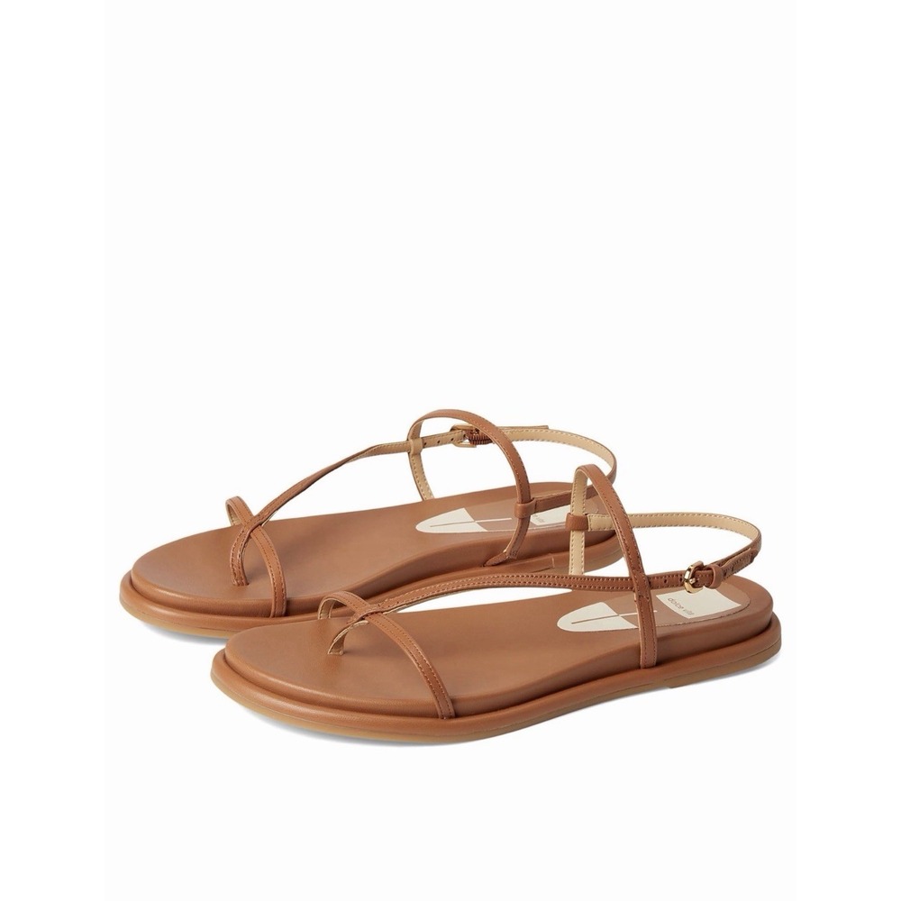 Dolce Vita Size-8 Woman's Sandals Dallen Saddle Leather Brown